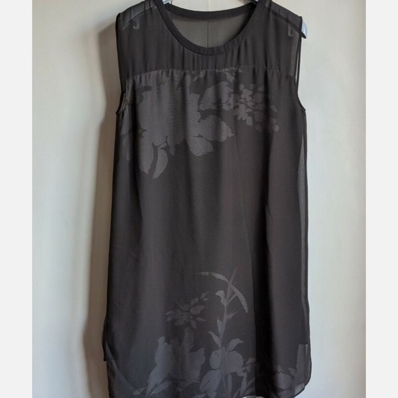 100% Silk Allsaints Floral Olive Dress Size 2 - Picture 8 of 12